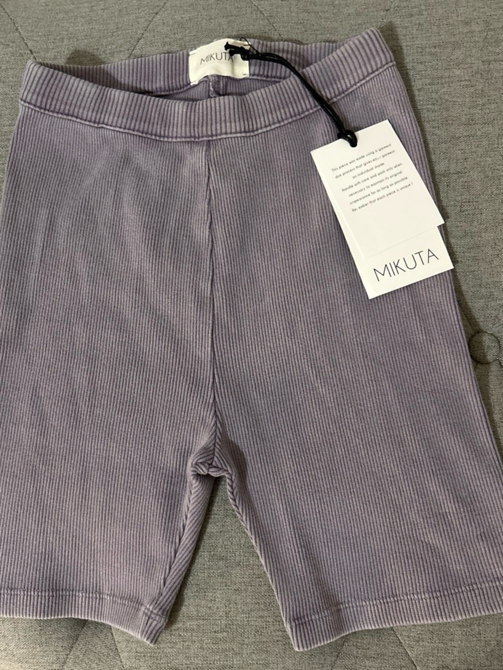 MIKUTA Lavender Ribbed Women's Bike Shorts